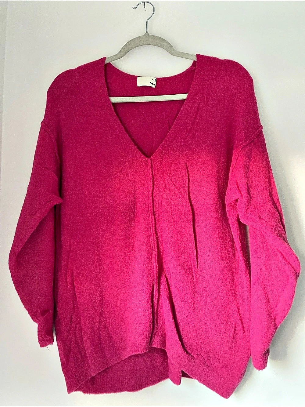 Wilfred Free Hush Knit V-Neck Sweater Pink Size Small